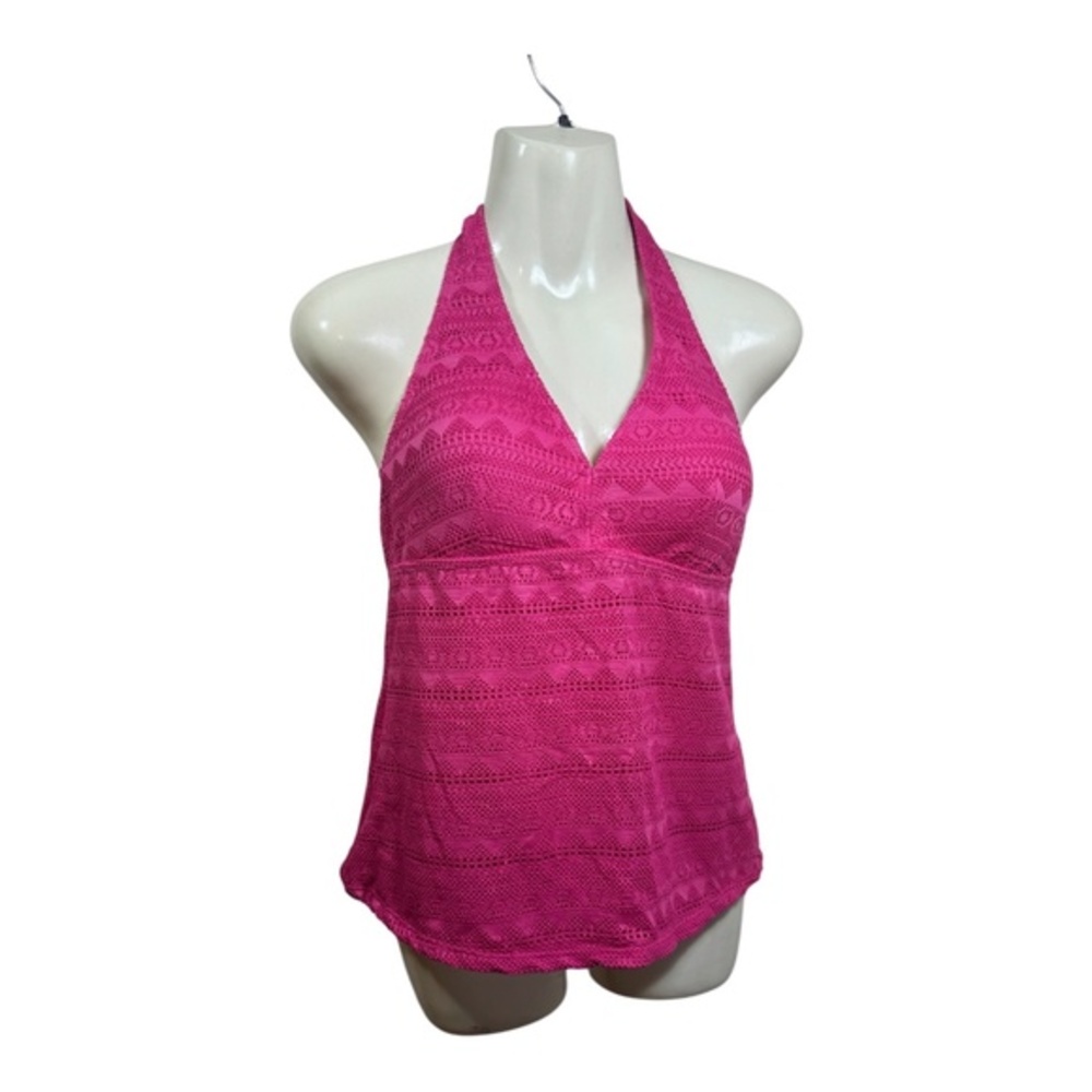 ACX Athletic Halter Top Womens Size Large Fuschia Pink Summer Beach Party